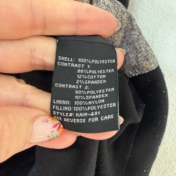 KYODAN Quilted Zip Front Performance Vest Gray Black Activewear Women S - Picture 5 of 6